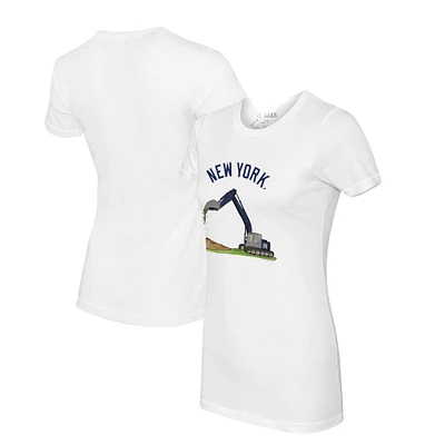 Women's Tiny Turnip White New York Yankees Excavator T-Shirt