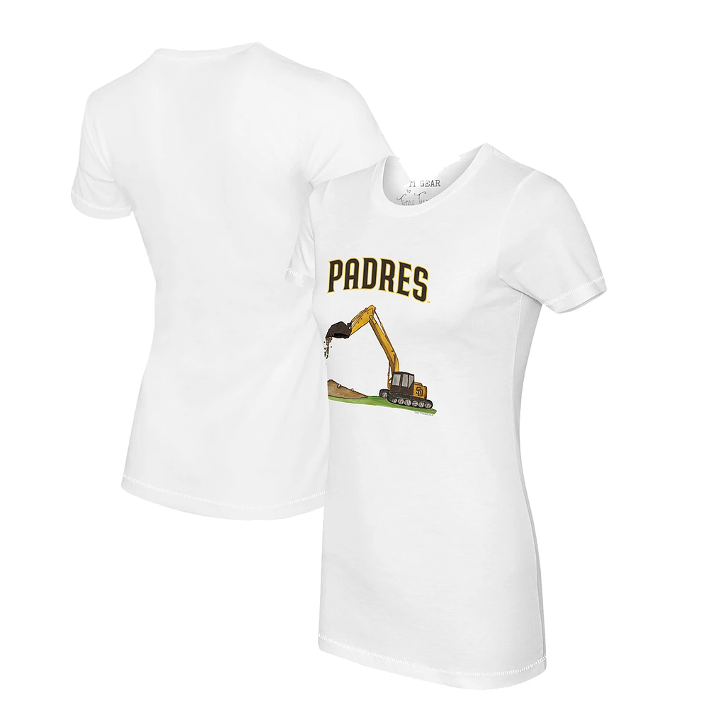 Women's Tiny Turnip White San Diego Padres Excavator T-Shirt