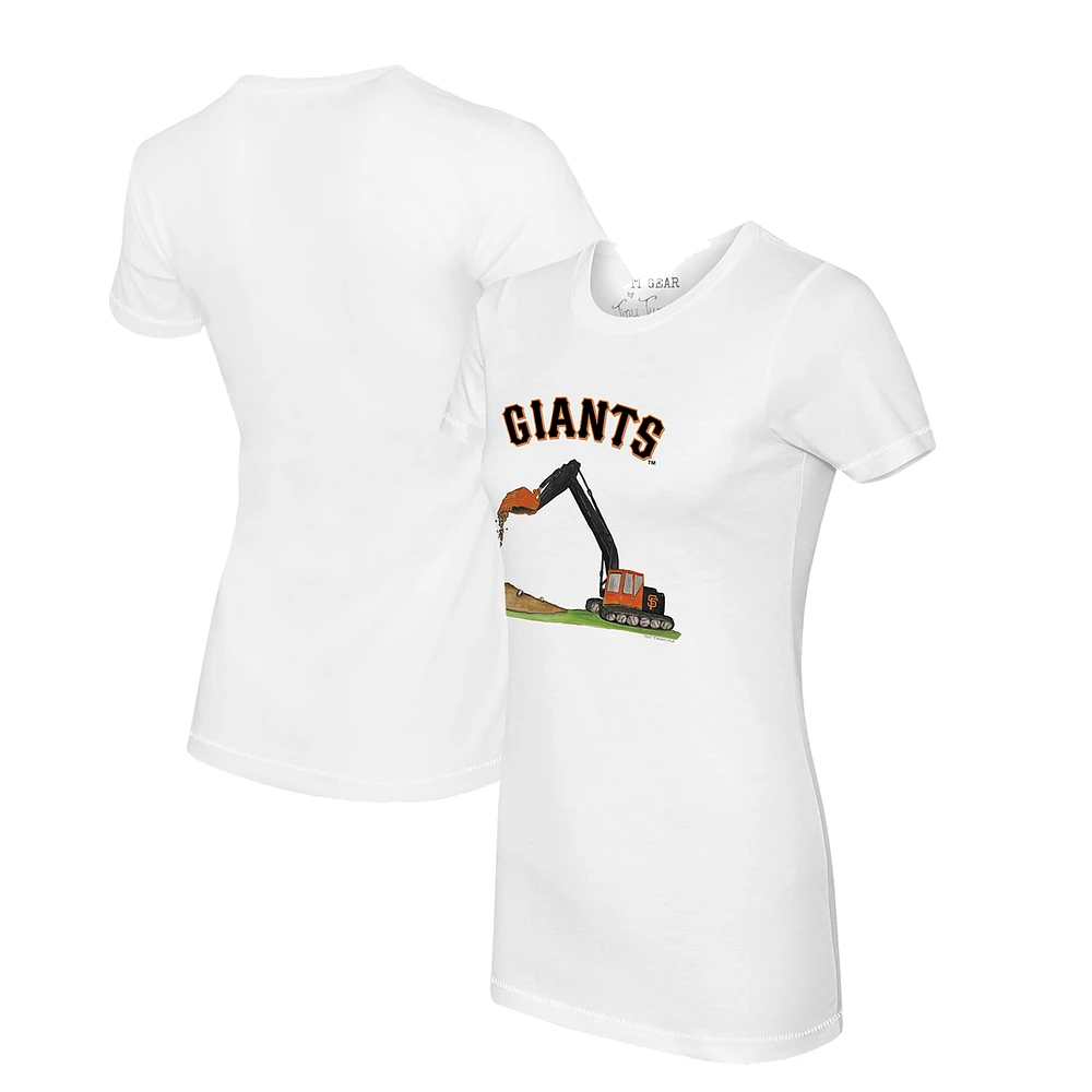 Women's Tiny Turnip White San Francisco Giants Excavator T-Shirt