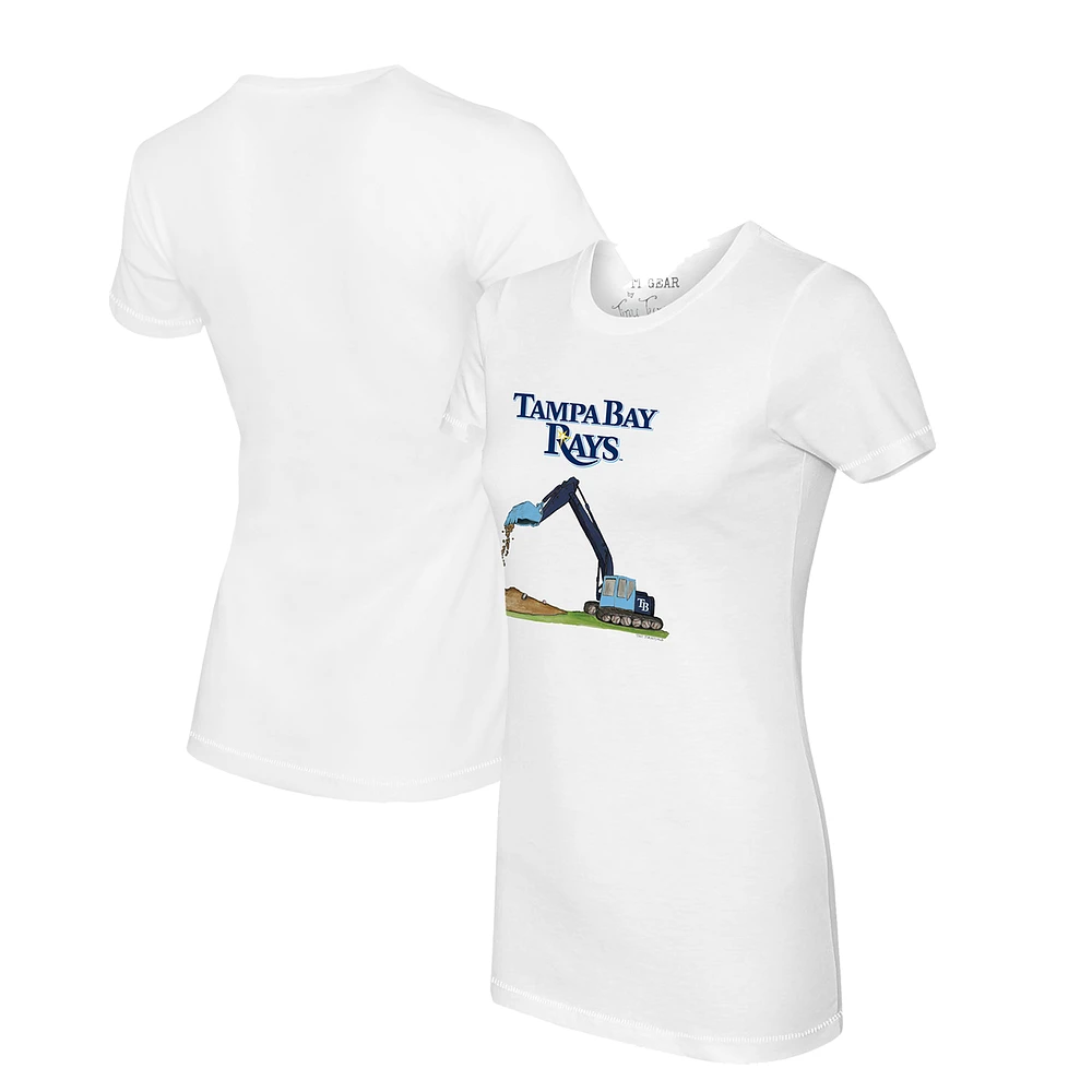 Women's Tiny Turnip White Tampa Bay Rays Excavator T-Shirt