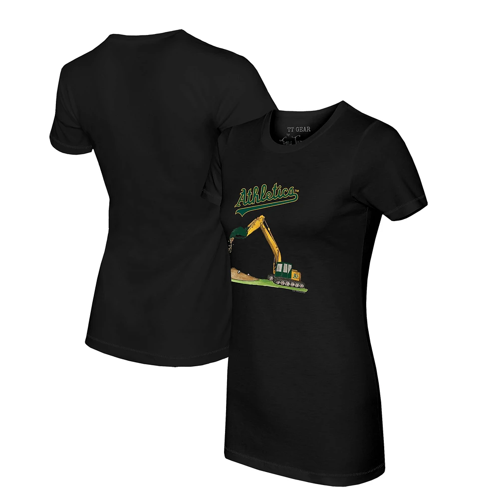 Women's Tiny Turnip Black Athletics Excavator T-Shirt