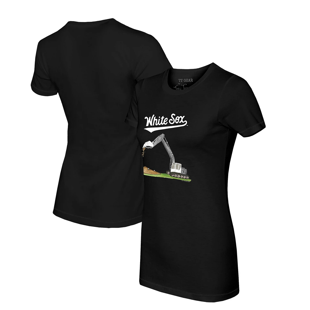 Women's Tiny Turnip Black Chicago White Sox Excavator T-Shirt