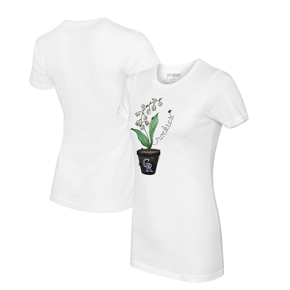 Women's Tiny Turnip Colorado Rockies Lilies & Ladybugs T-Shirt