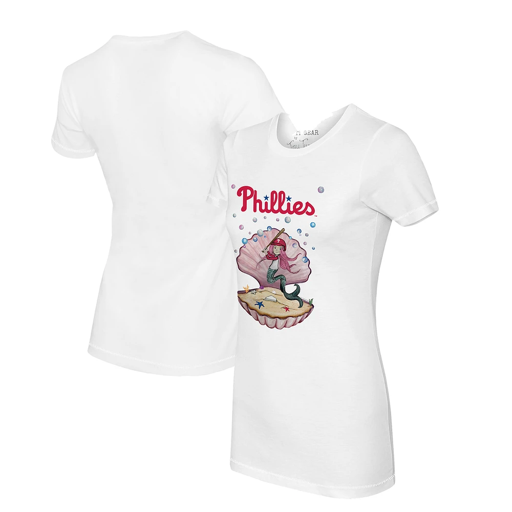 Women's Tiny Turnip White Philadelphia Phillies Mermaid T-Shirt