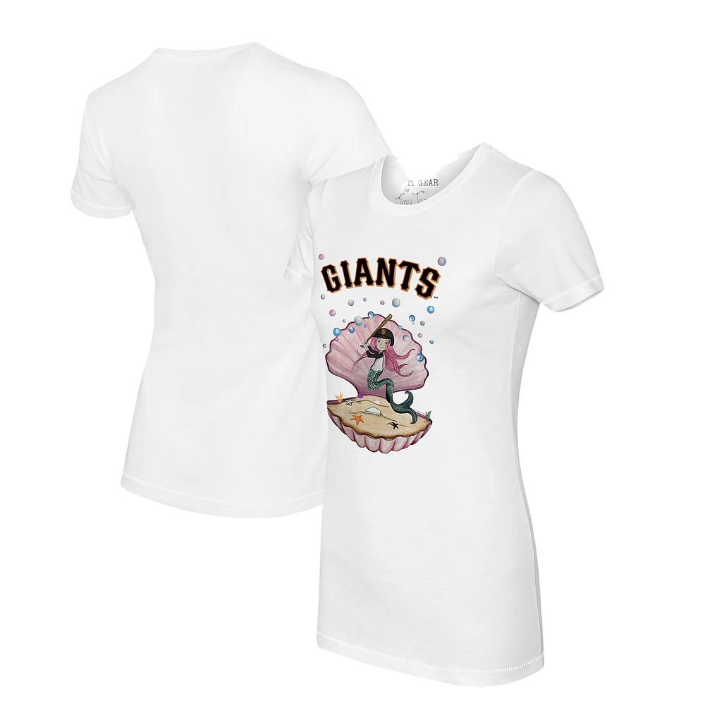 Women's Tiny Turnip White San Francisco Giants Mermaid T-Shirt