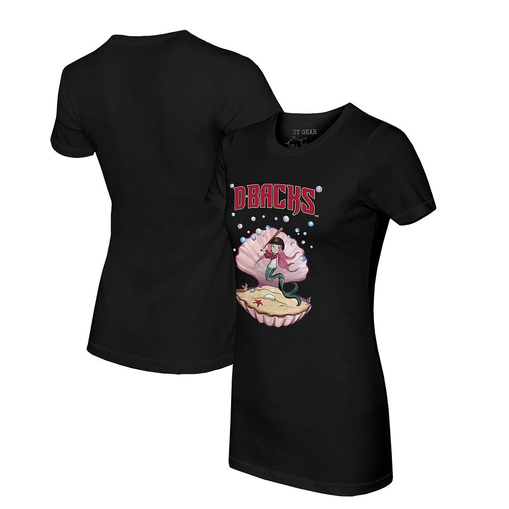 Women's Tiny Turnip Black Arizona Diamondbacks Mermaid T-Shirt