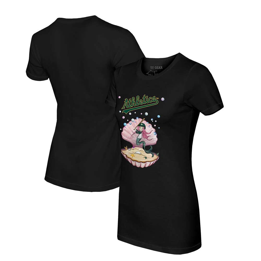 Women's Tiny Turnip Black Athletics Mermaid T-Shirt