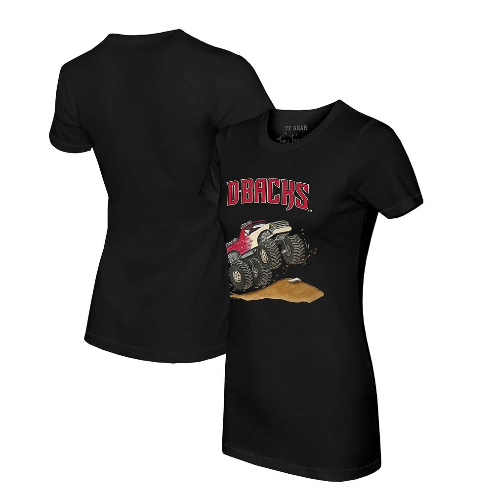 Women's Tiny Turnip Black Arizona Diamondbacks Monster Truck T-Shirt