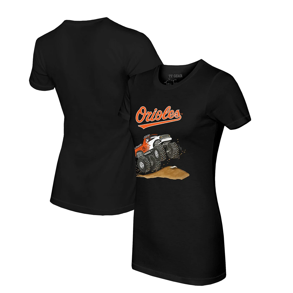 Women's Tiny Turnip Black Baltimore Orioles Monster Truck T-Shirt