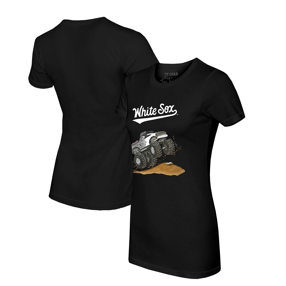 Women's Tiny Turnip Black Chicago White Sox Monster Truck T-Shirt