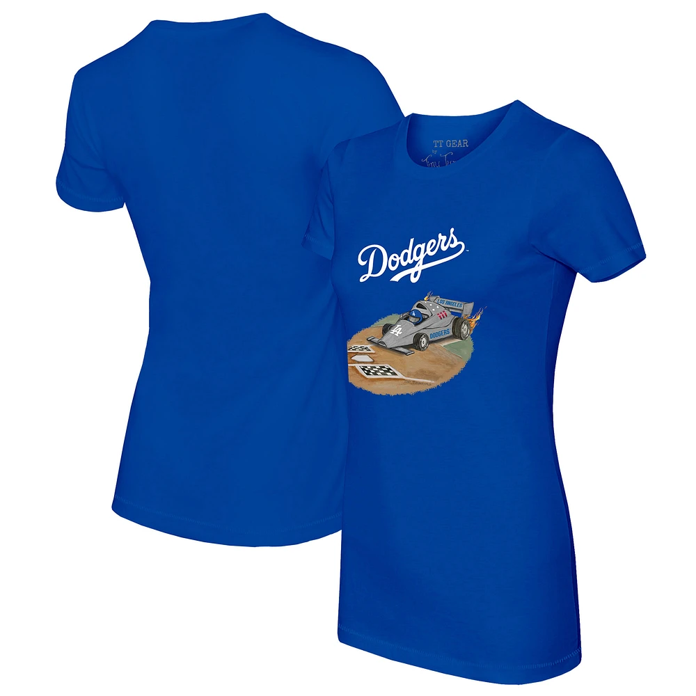 Women's Tiny Turnip Royal Los Angeles Dodgers Race Car T-Shirt