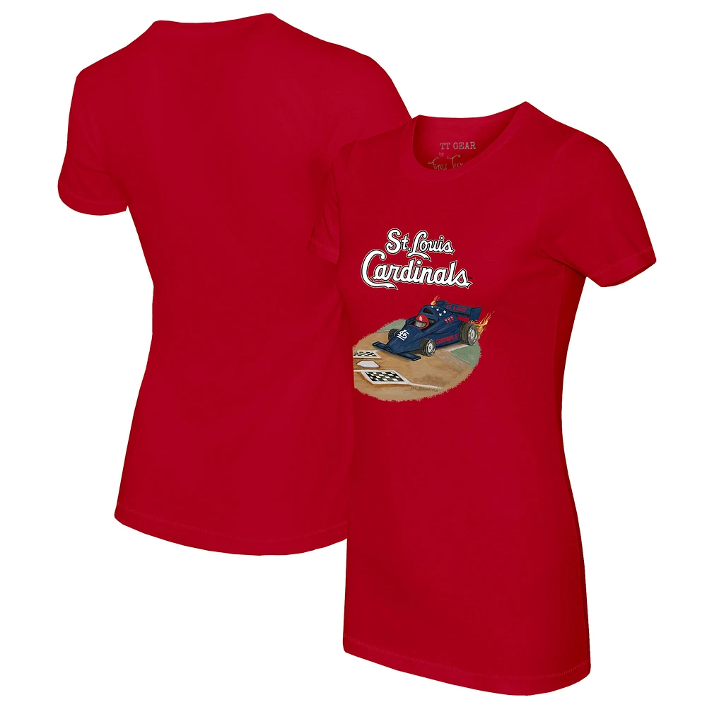Women's Tiny Turnip Red St. Louis Cardinals Race Car T-Shirt