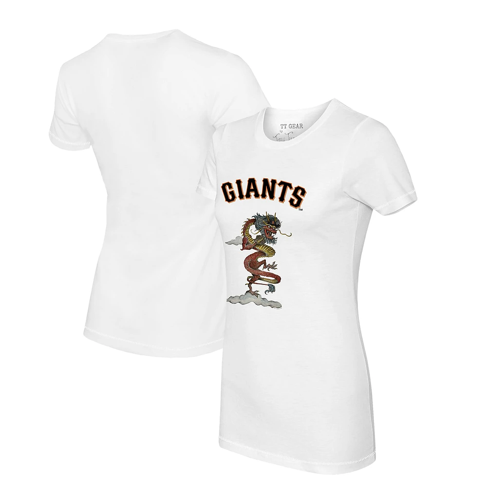 Women's Tiny Turnip White San Francisco Giants 2024 Year of the Dragon T-Shirt