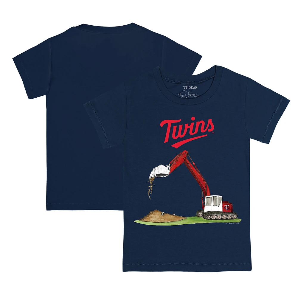 Youth Tiny Turnip Navy Minnesota Twins Excavator T-Shirt