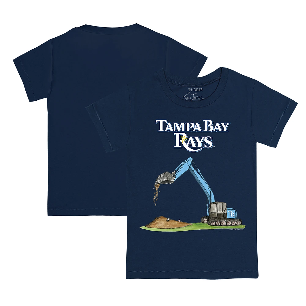 Youth Tiny Turnip Navy Tampa Bay Rays Excavator T-Shirt