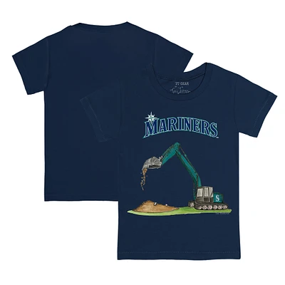 Youth Tiny Turnip Navy Seattle Mariners Excavator T-Shirt