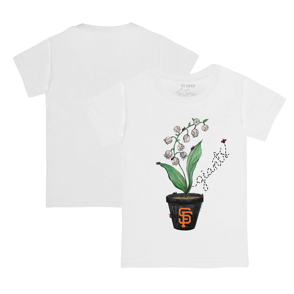 Youth Tiny Turnip White San Francisco Giants Lilies & Ladybugs T-Shirt