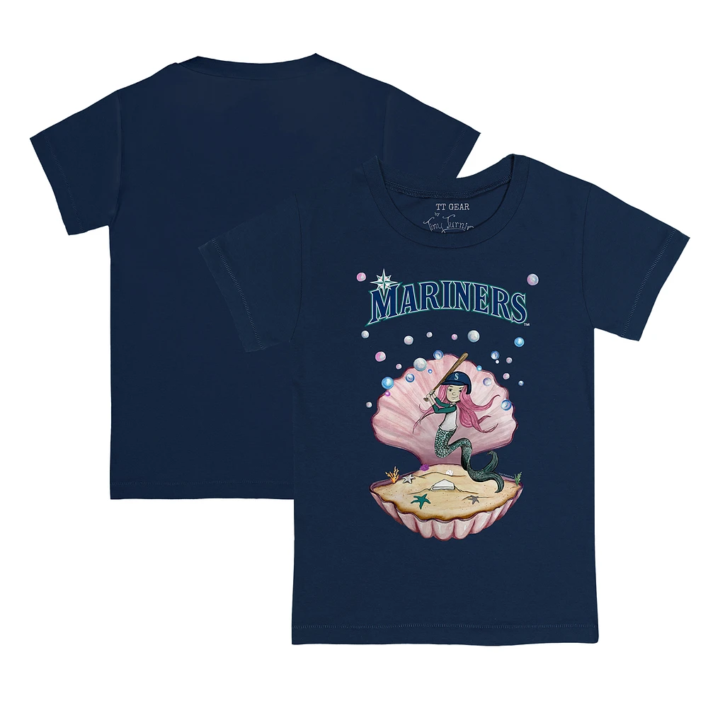 Youth Tiny Turnip Navy Seattle Mariners Mermaid T-Shirt