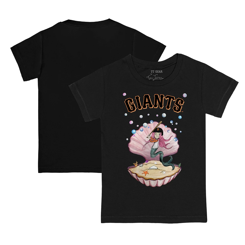 Youth Tiny Turnip Black San Francisco Giants Mermaid T-Shirt
