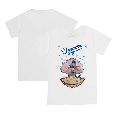 Youth Tiny Turnip White Los Angeles Dodgers Mermaid T-Shirt