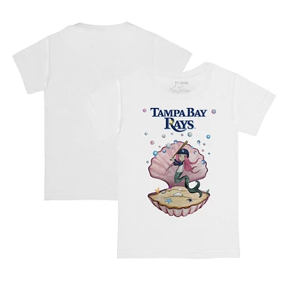 Youth Tiny Turnip White Tampa Bay Rays Mermaid T-Shirt