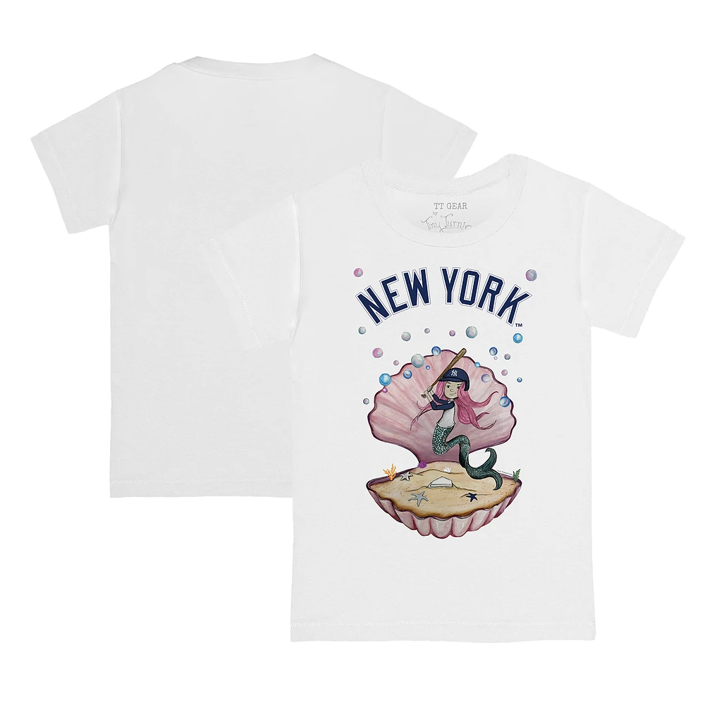 Youth Tiny Turnip White New York Yankees Mermaid T-Shirt