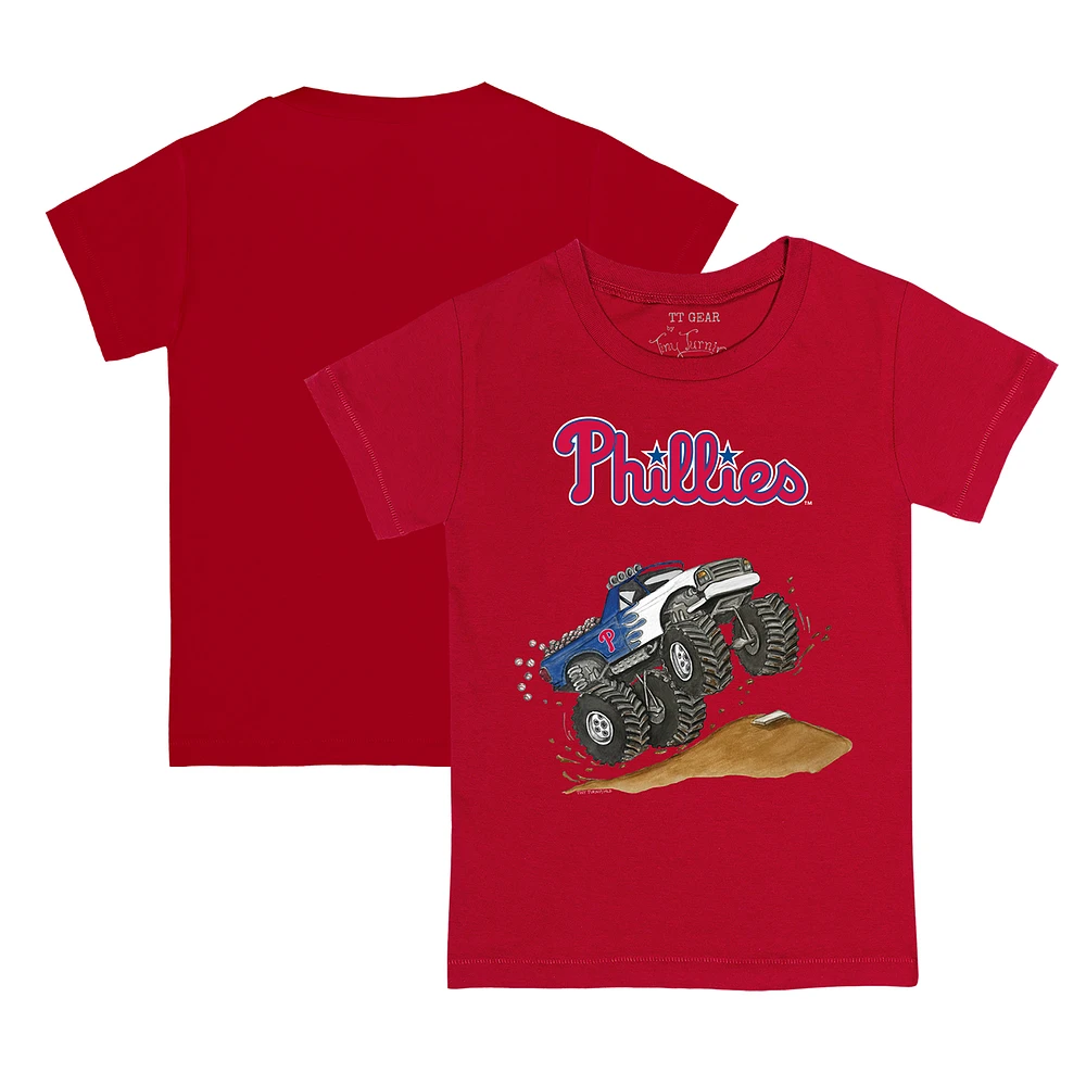 Youth Tiny Turnip Red Philadelphia Phillies Monster Truck T-Shirt