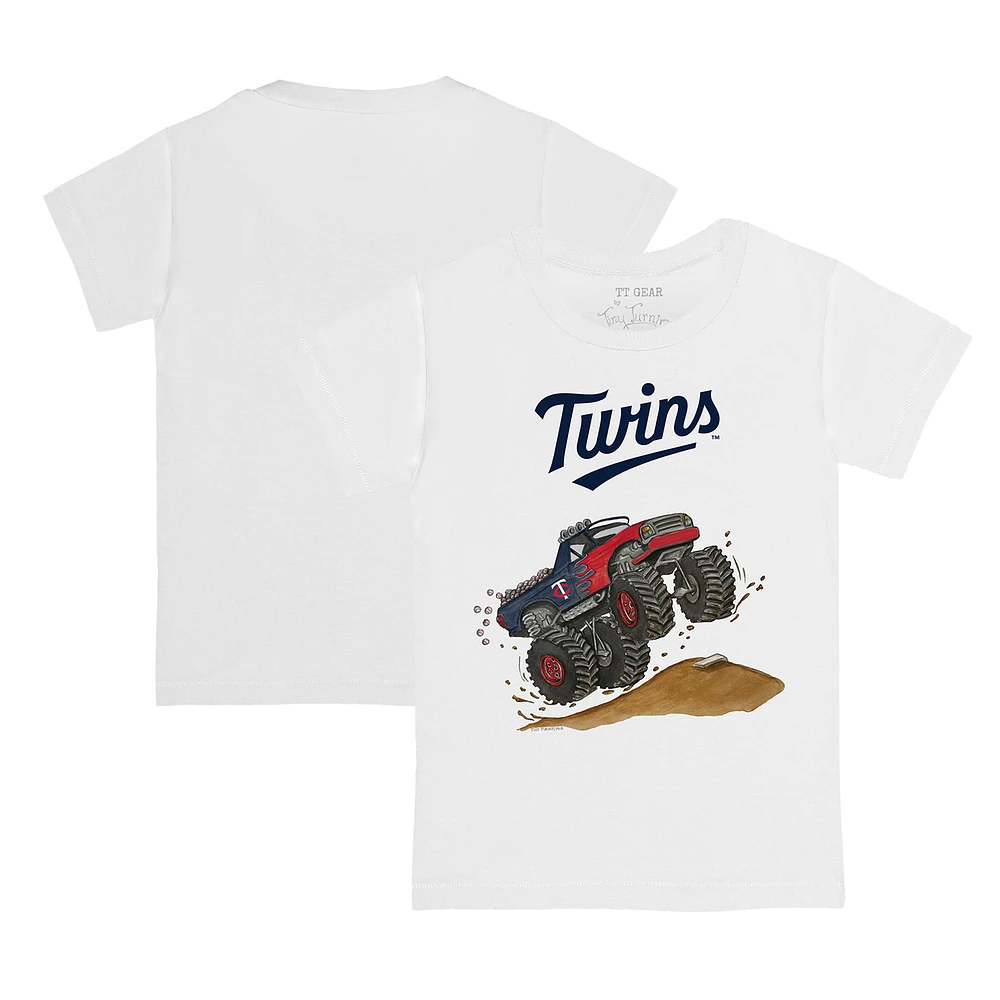Youth Tiny Turnip White Minnesota Twins Monster Truck T-Shirt