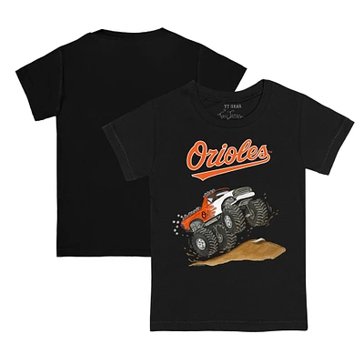 Youth Tiny Turnip Black Baltimore Orioles Monster Truck T-Shirt