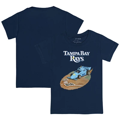 Youth Tiny Turnip Navy Tampa Bay Rays Race Car T-Shirt