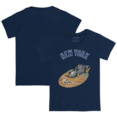 Youth Tiny Turnip Navy New York Yankees Race Car T-Shirt