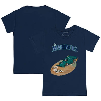Youth Tiny Turnip Navy Seattle Mariners Race Car T-Shirt