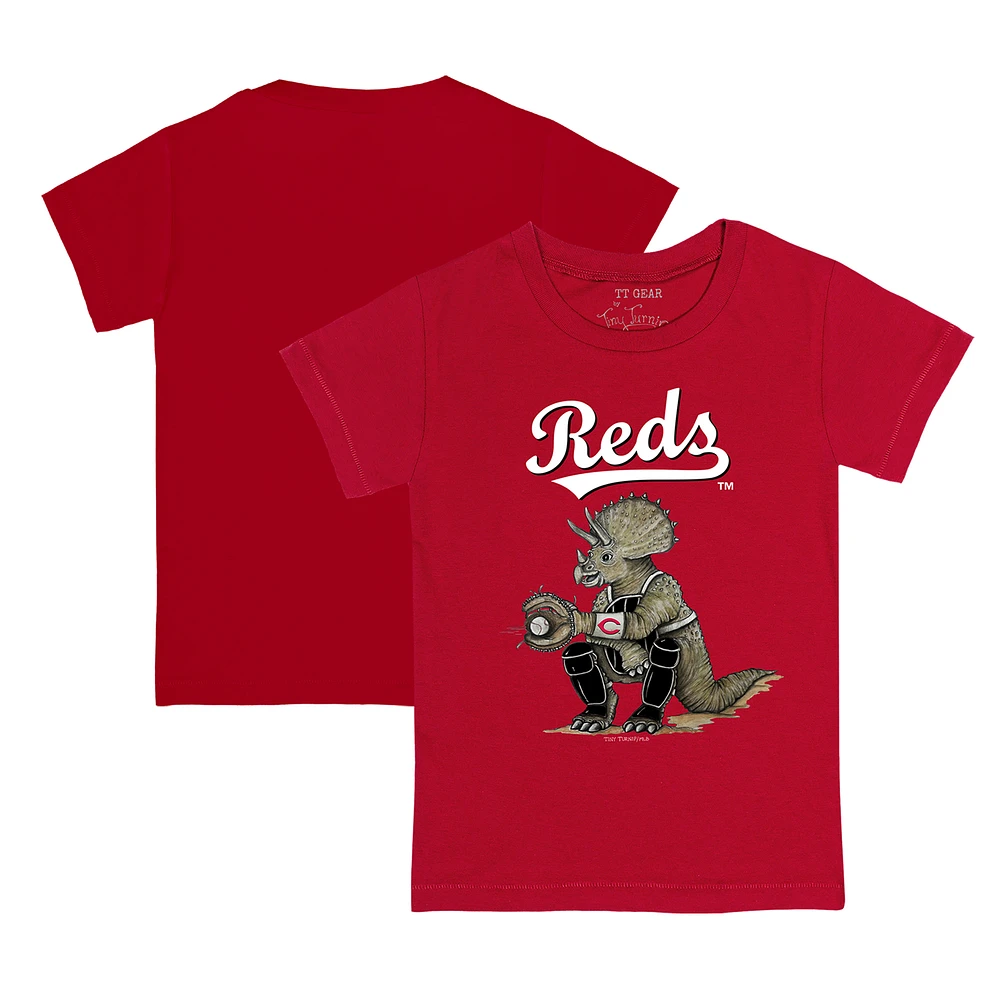 Youth Tiny Turnip Red Cincinnati Reds Triceratops T-Shirt