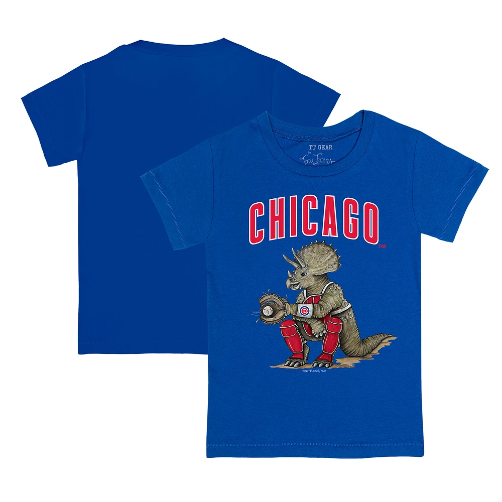 Youth Tiny Turnip Royal Chicago Cubs Triceratops T-Shirt