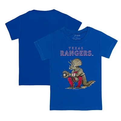 Youth Tiny Turnip Royal Texas Rangers Triceratops T-Shirt