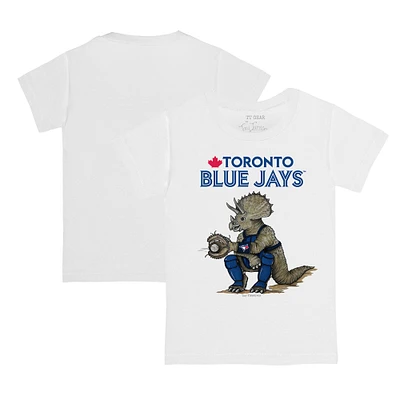 Youth Tiny Turnip White Toronto Blue Jays Triceratops T-Shirt