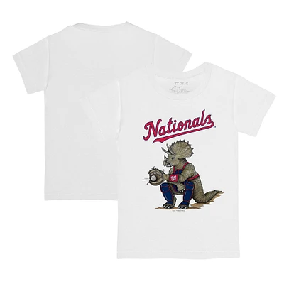 Youth Tiny Turnip White Washington Nationals Triceratops T-Shirt