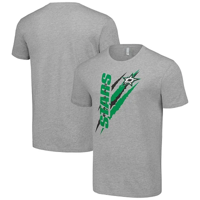 Men's Starter  Heather Gray Dallas Stars Color Scratch T-Shirt
