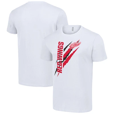 Men's Starter  White Detroit Red Wings Color Scratch T-Shirt