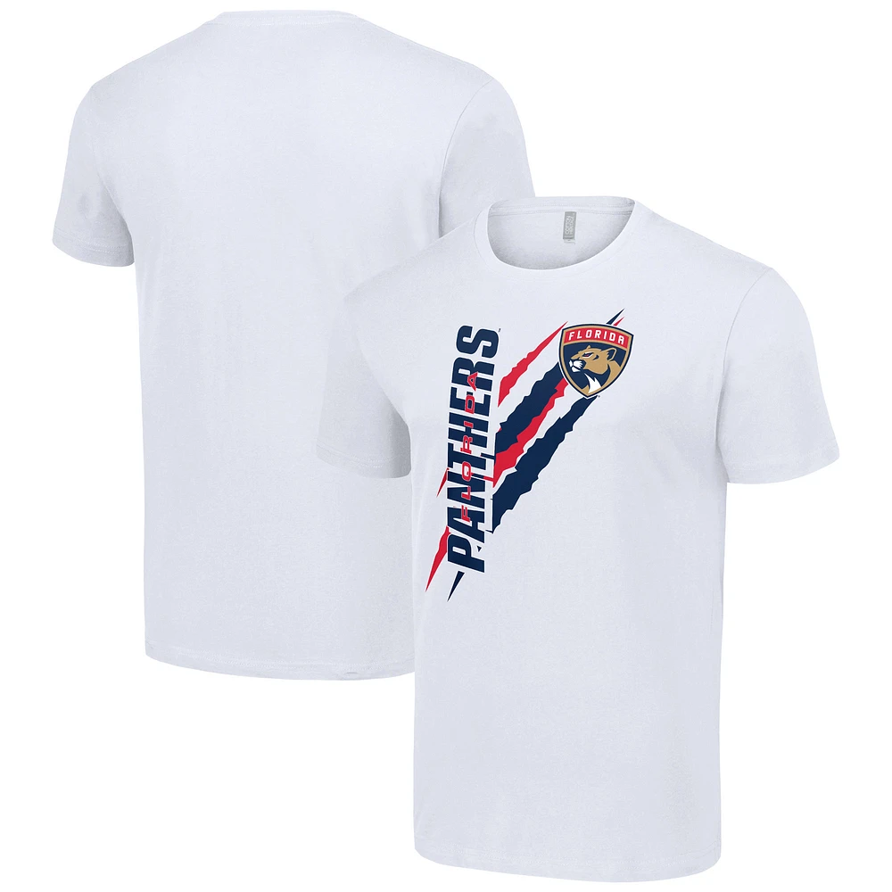 Men's Starter White Florida Panthers Color Scratch T-Shirt