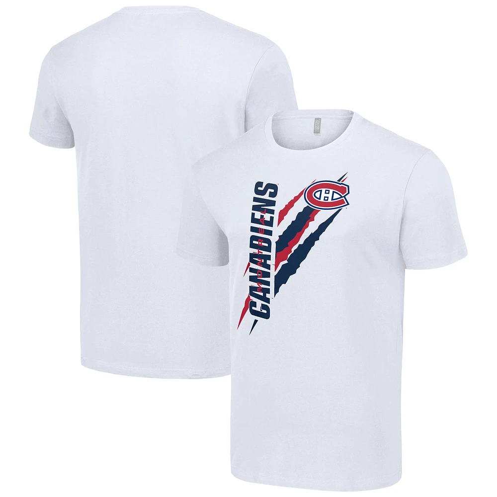 Men's Starter White Montreal Canadiens Color Scratch T-Shirt
