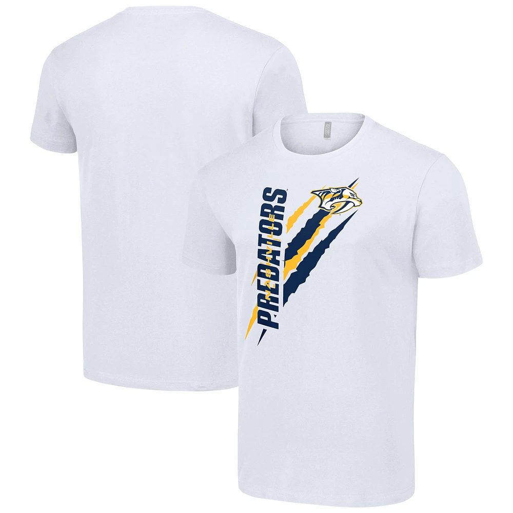 Men's Starter White Nashville Predators Color Scratch T-Shirt