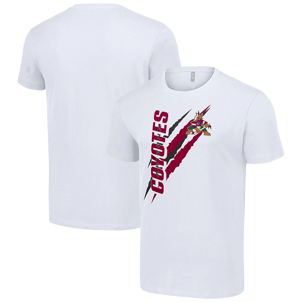 Men's Starter White Arizona Coyotes Color Scratch T-Shirt