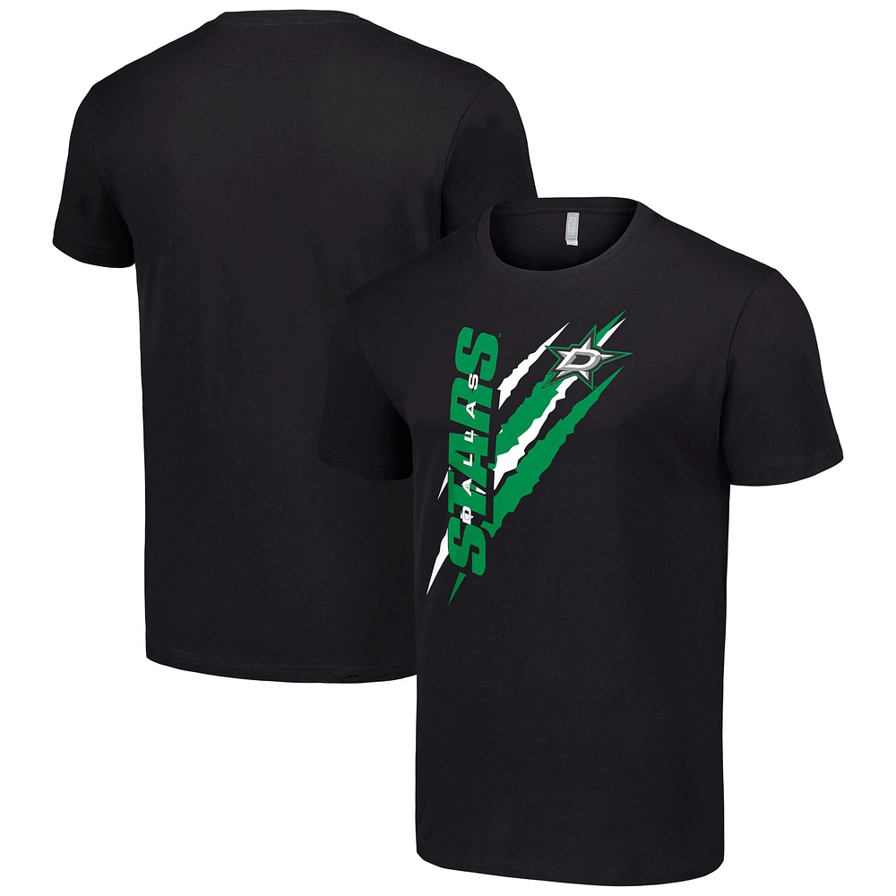 Men's Starter Black Dallas Stars Color Scratch T-Shirt