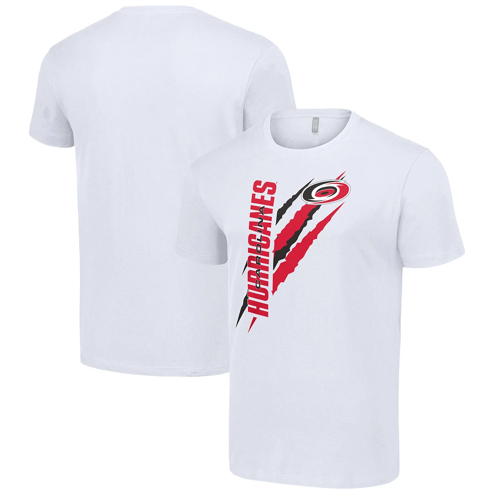 Men's Starter White Carolina Hurricanes Color Scratch T-Shirt