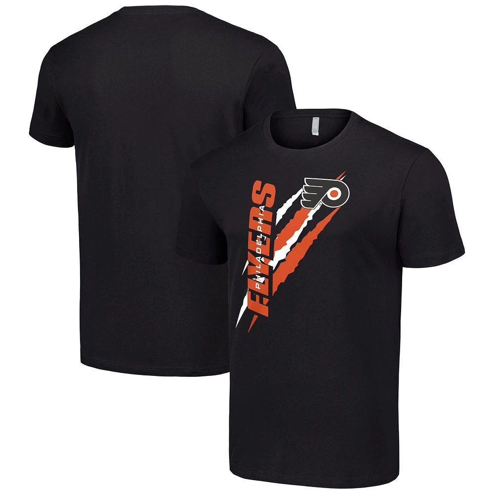 Men's Starter Black Philadelphia Flyers Color Scratch T-Shirt
