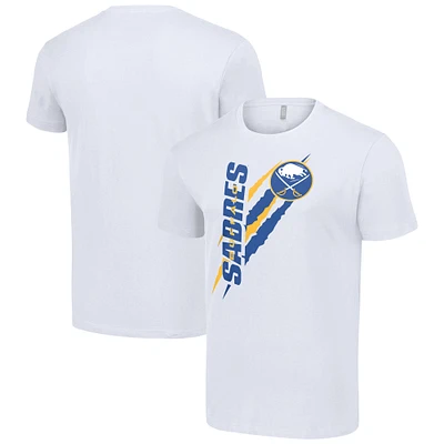 Men's Starter  White Buffalo Sabres Color Scratch T-Shirt