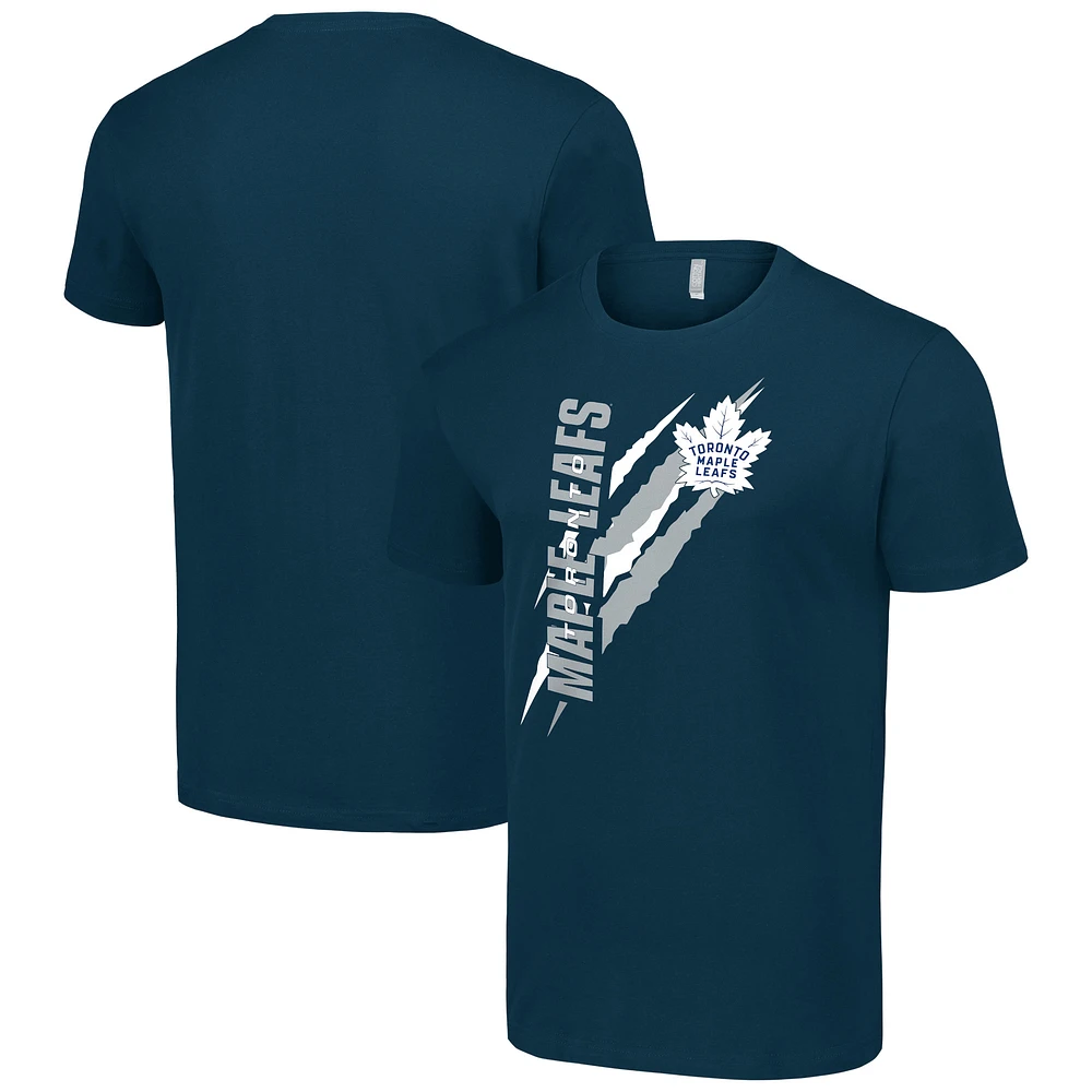 Men's Starter Navy Toronto Maple Leafs Color Scratch T-Shirt