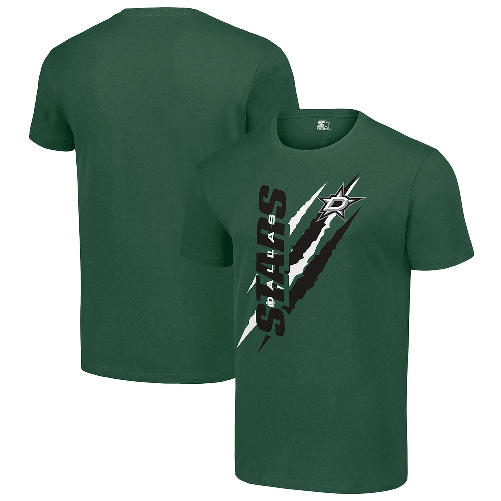 Men's Starter Green Dallas Stars Color Scratch T-Shirt