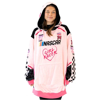Plushible Pink NASCAR Snugible 2-in-1 Blanket Hoodie and Plushie